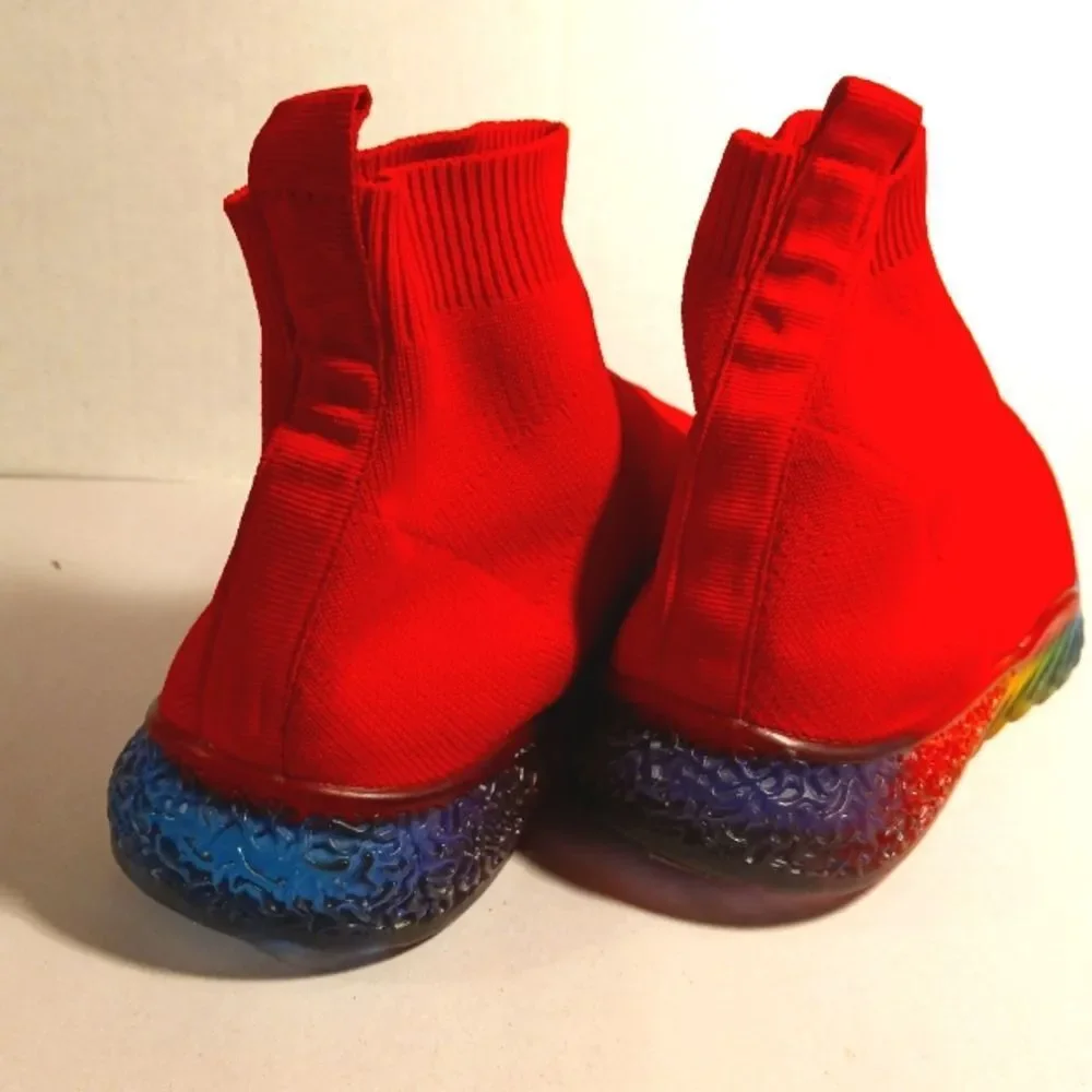 Cape Robbin Stylish Red Sock Sneakers Sz 10